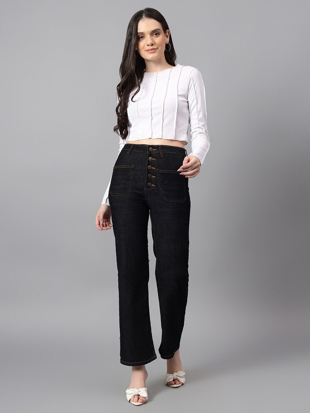 Kotty Women Bootcut High-Rise Stretchable Jeans