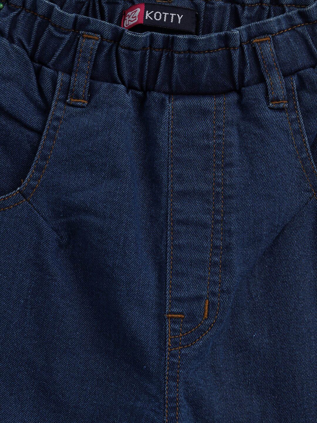 Kotty Girls Blue Jean Stretchable Jeans