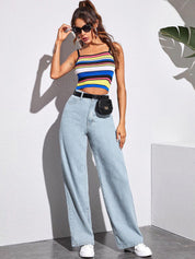 Kotty Women Straight Fit High-Rise Stretchable Cotton Lycra Blend Jeans