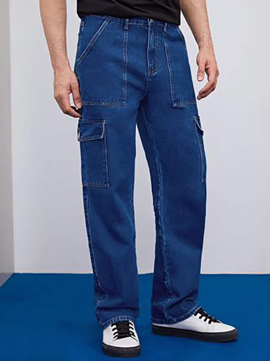 Kotty Men Jean Low-Rise Highly Distressed Stretchable Cropped Jeans