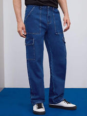 Kotty Men Jean Low-Rise Highly Distressed Stretchable Cropped Jeans