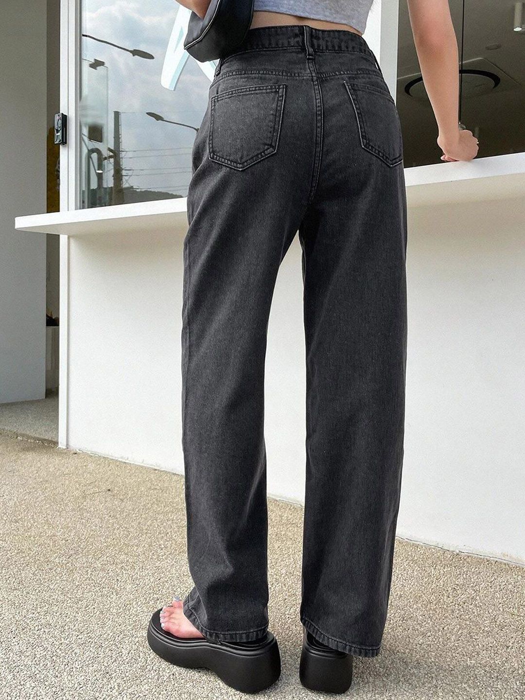 KOTTY Basics Women Straight Fit High-Rise Clean Look Stretchable Jeans