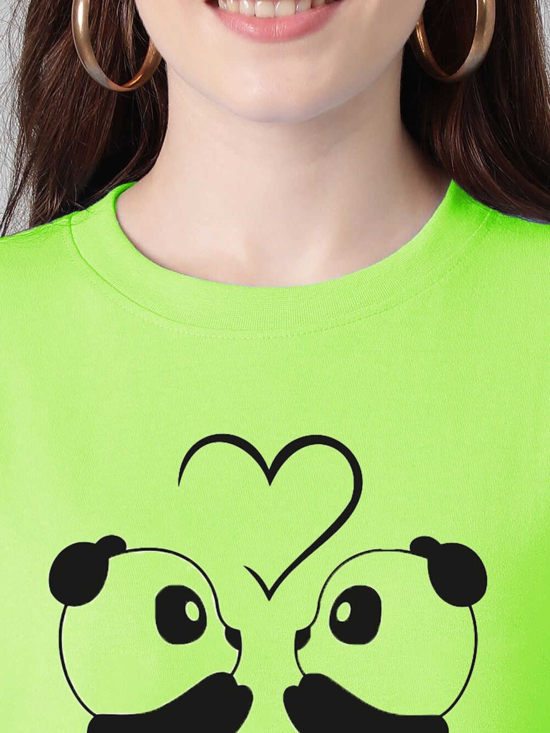 Kotty Graphic Printed Round Neck Drop-Shoulder Sleeves Oversized T-shirt