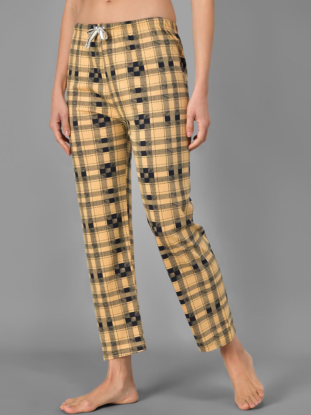 Kotty Checked Cotton Lounge Pants