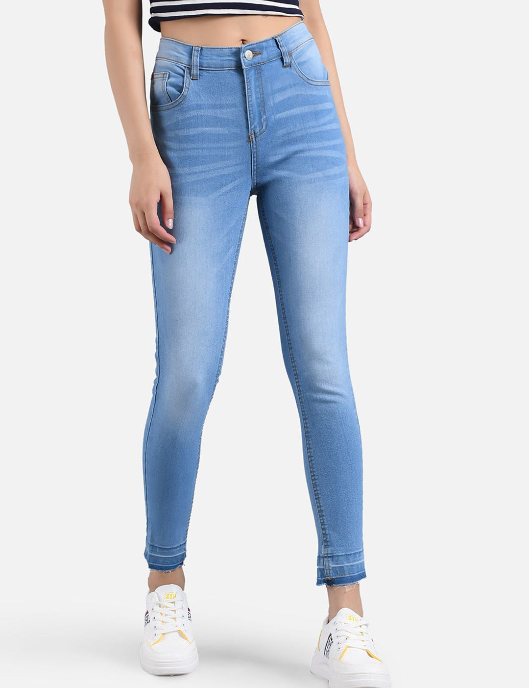 Kotty Women Blue Skinny Fit High-Rise Clean Look Jeans
