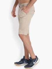 Kotty Men Beige Solid Regular Fit Shorts