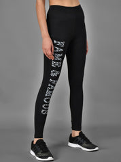 Kotty Women Black & White Printed Tights