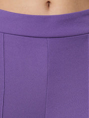 Kotty Women Purple Slim Fit Easy Wash Trousers