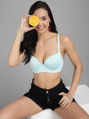 Kotty Turquoise Blue Solid Lightly Padded Underwired T-shirt Bra-KTTWOMENSBRA01