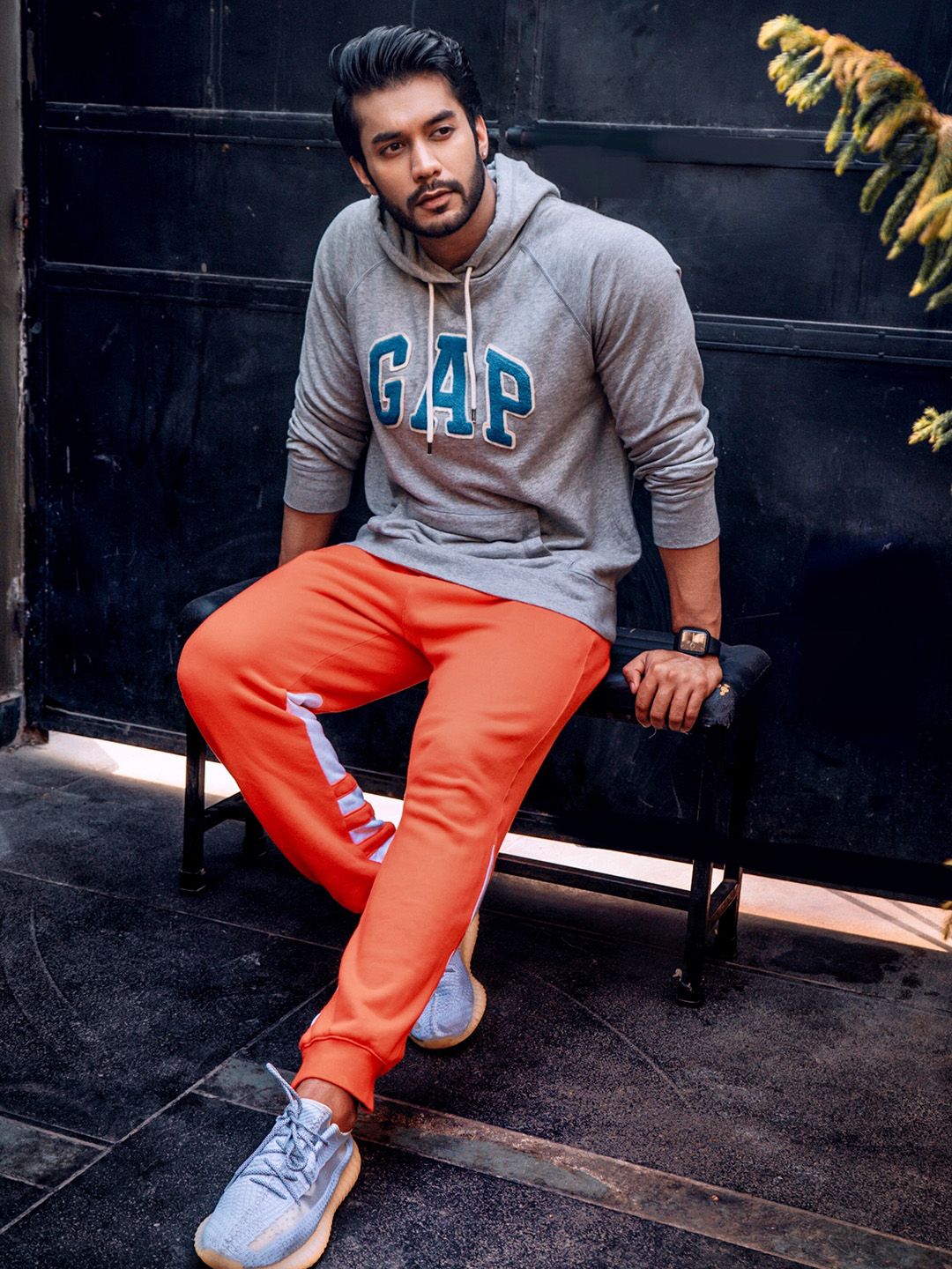 Kotty Men Orange White Solid Track Pants – KOTTY