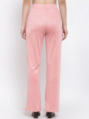 Kotty Women Pink High-Rise Parallel Trousers
