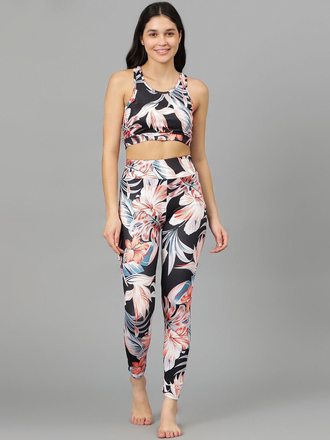 Kotty Round Neck Sleeveless Printed Night suit