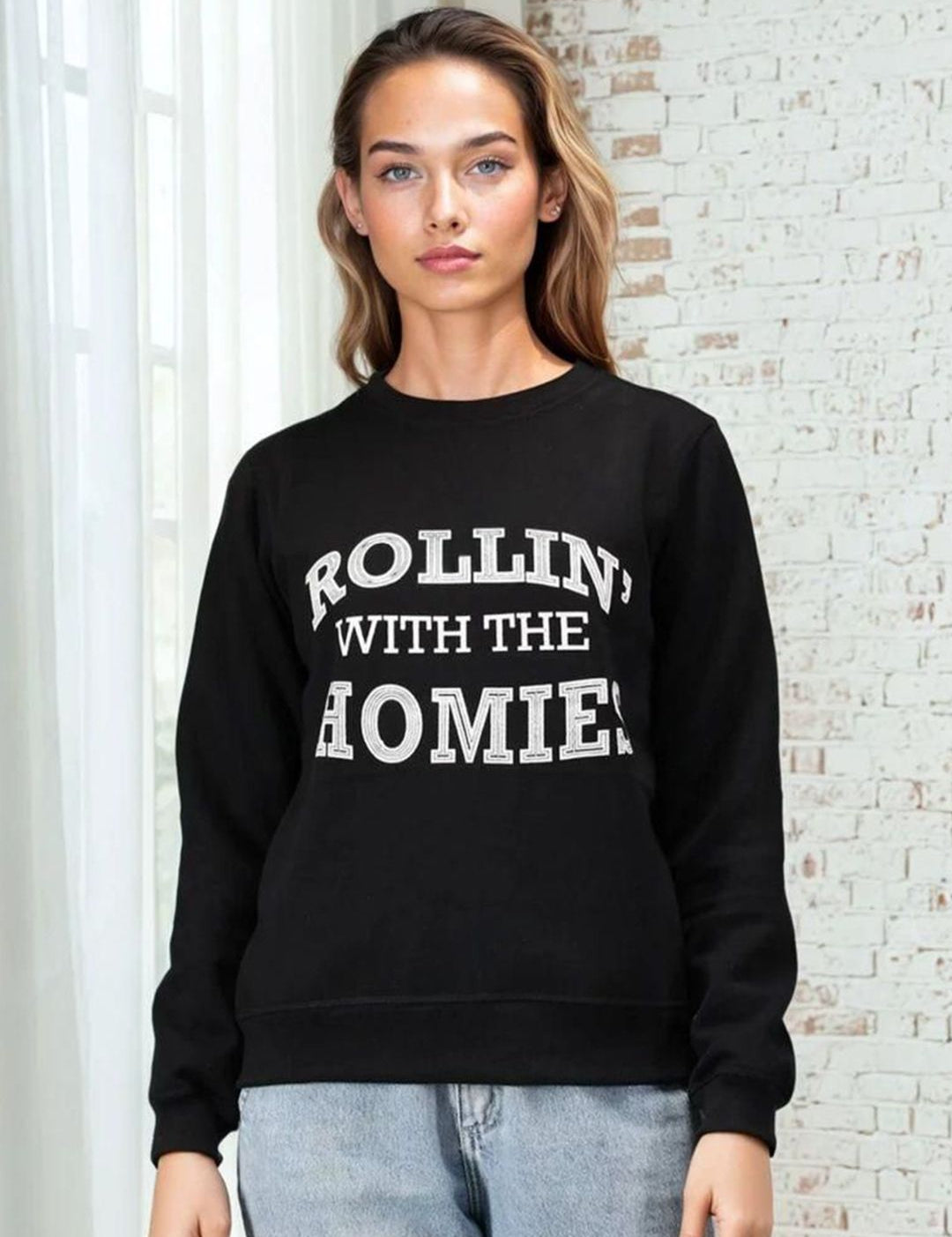 Kotty Women Typography Printed Round Neck Sweatshirt
