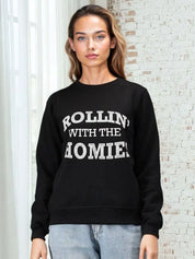 Kotty Women Typography Printed Round Neck Sweatshirt