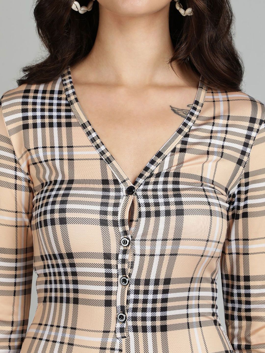 Kotty Checked Basic Jumpsuit