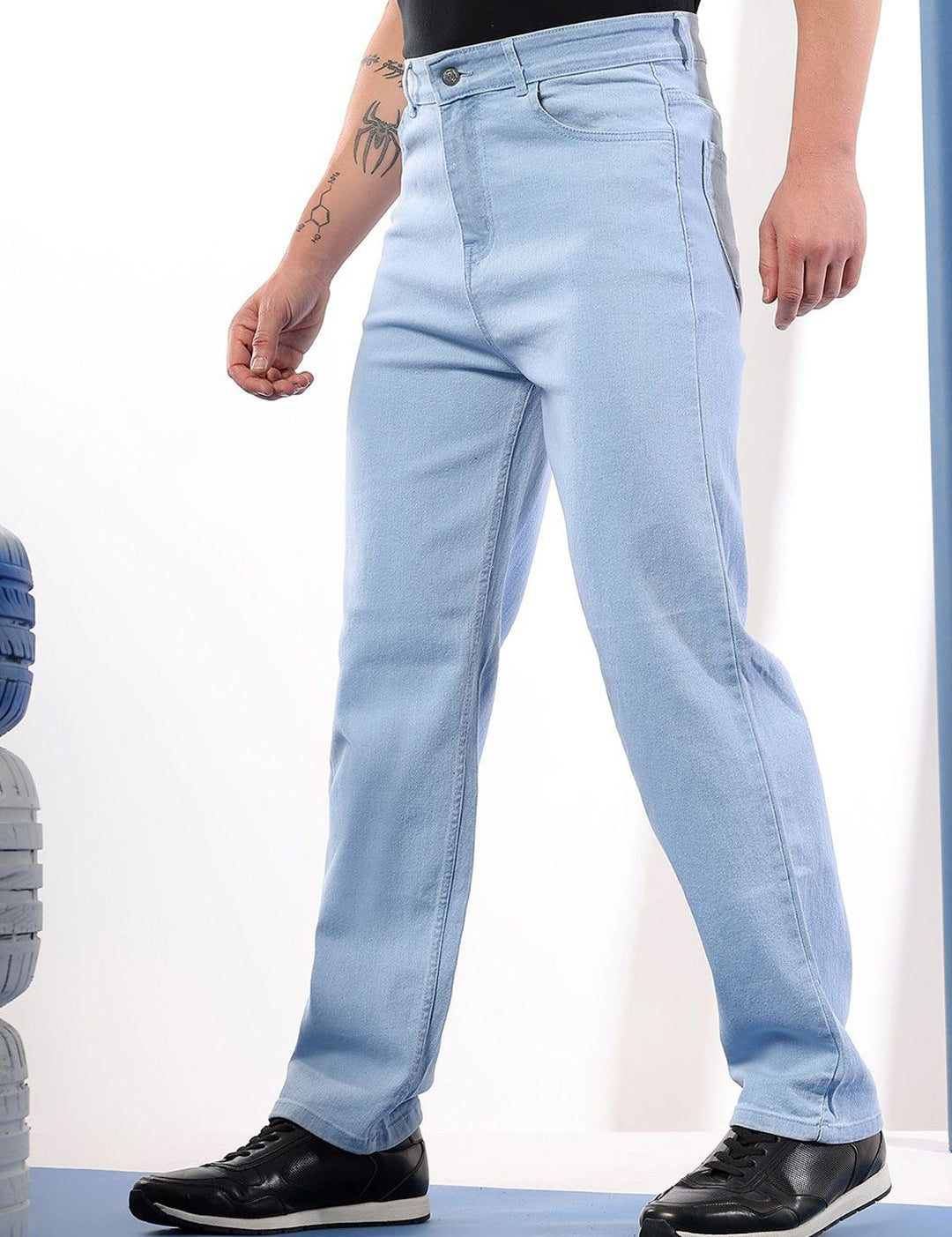 Kotty Men Comfort Fit Mid-Rise Stretchable Jeans