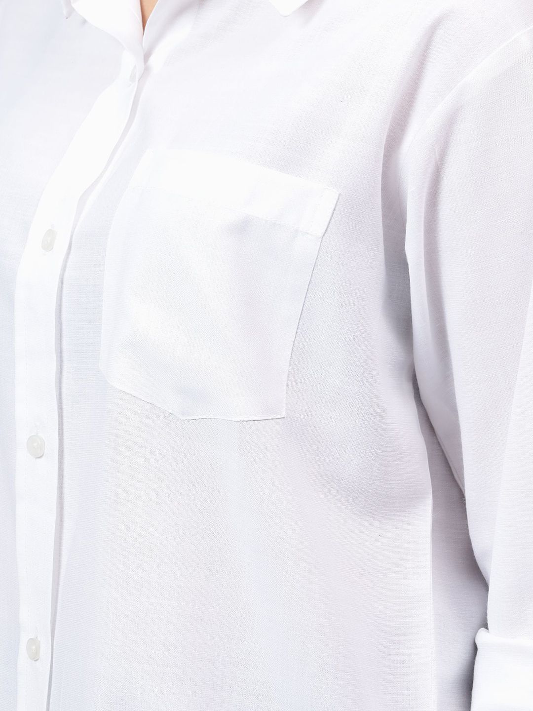 Kotty Women Spread Collar Solid Cotton Relaxed Fit Casual Shirt