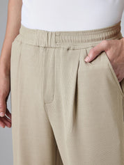 Kotty Men Relaxed Straight Leg Easy Wash Mid-Rise Trousers