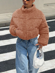 Kotty Women Woollen Crop Open Front Jacket