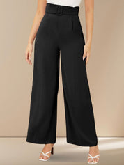 Kotty Women Straight Fit High-Rise Formal Trousers