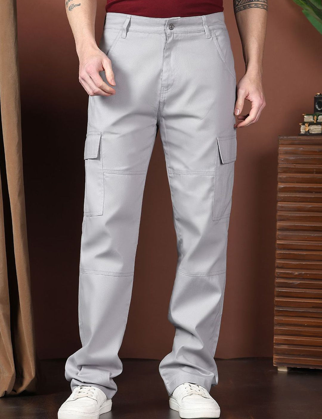 Kotty Men Relaxed Easy Wash Cargos Trousers