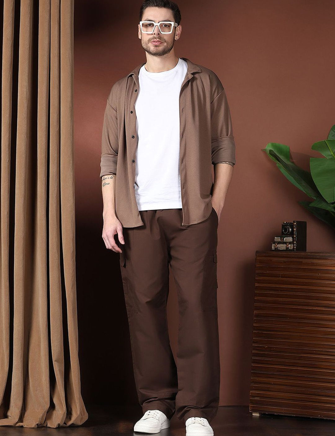 Kotty Men Relaxed Easy Wash Cargos Trousers