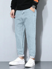 Kotty Men Straight Fit Low-Rise Stretchable Jeans