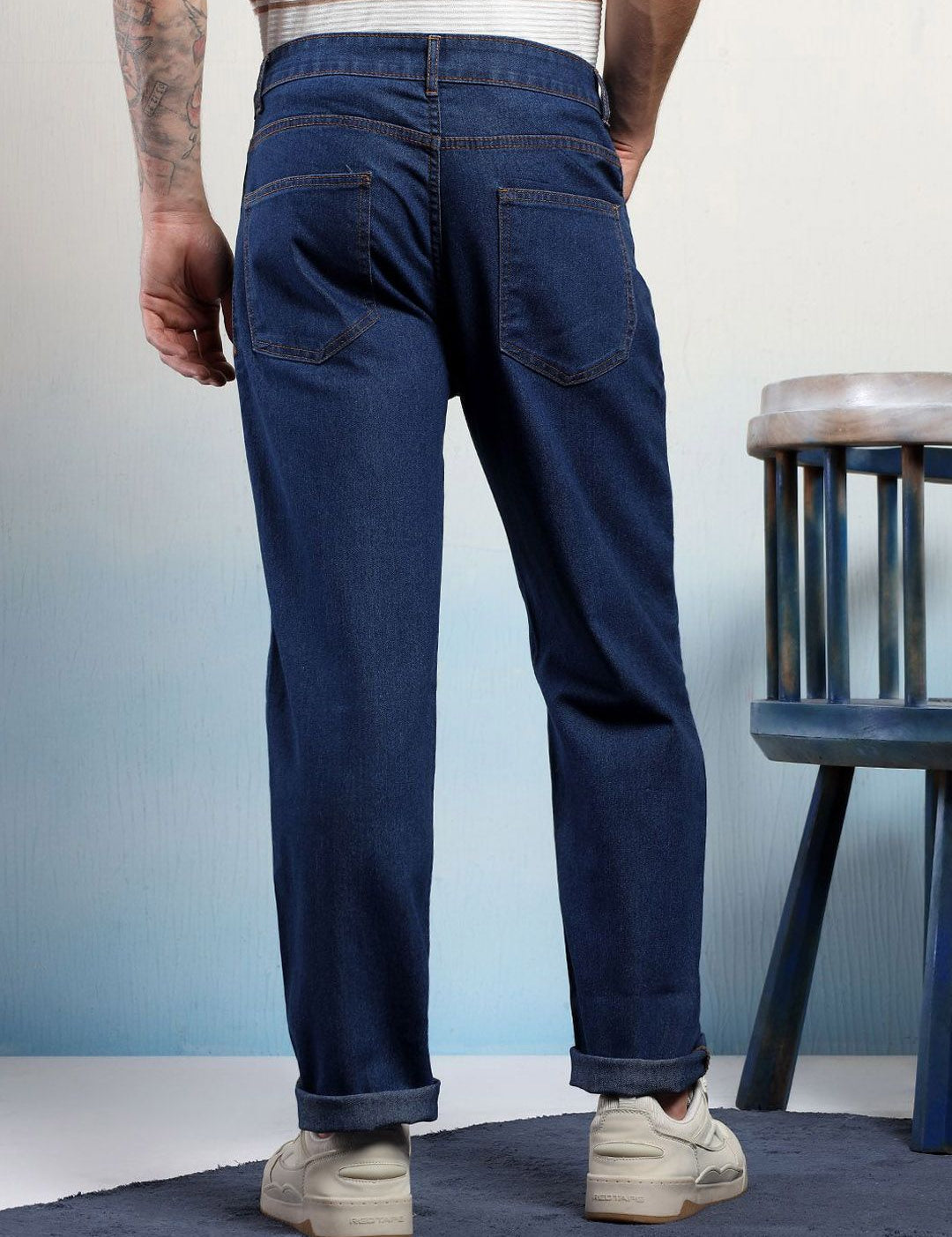 Kotty Men Straight Fit Low-Rise Stretchable Jeans