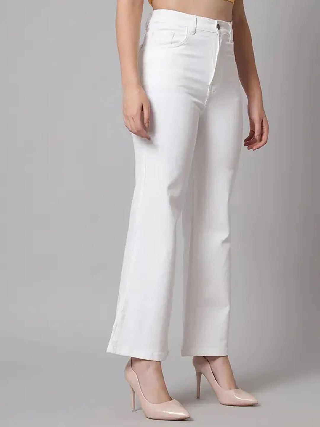 Kotty Women Bootcut High-Rise Stretchable Cotton Jeans