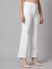 Kotty Women Bootcut High-Rise Stretchable Cotton Jeans