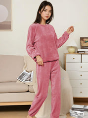 Kotty Velvet Round Neck Winter Nightsuit