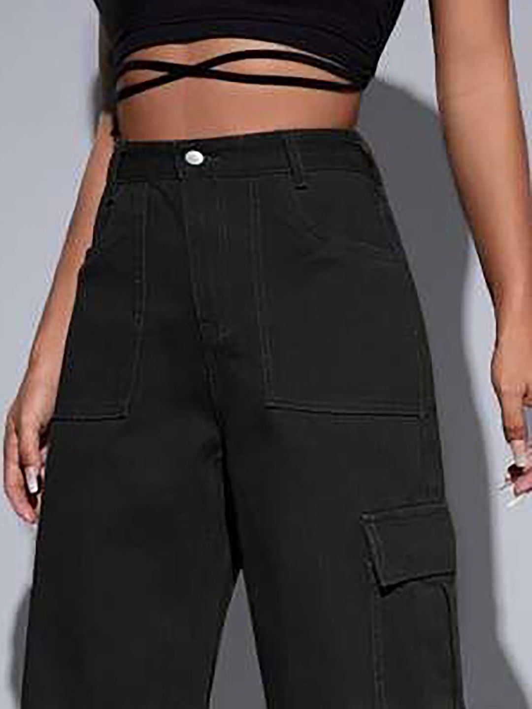 Kotty Women Cotton Straight Fit High-Rise Stretchable Casual Jeans