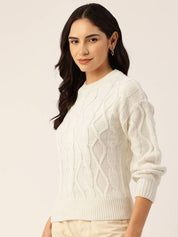 Kotty Women Cable Knit Pullover Sweaters