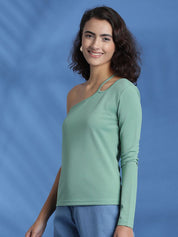 Kotty Women Solid One Shoulder Top