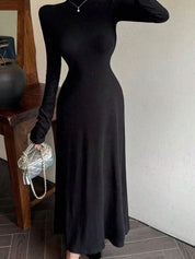 Kotty High Neck Flared Maxi Dress