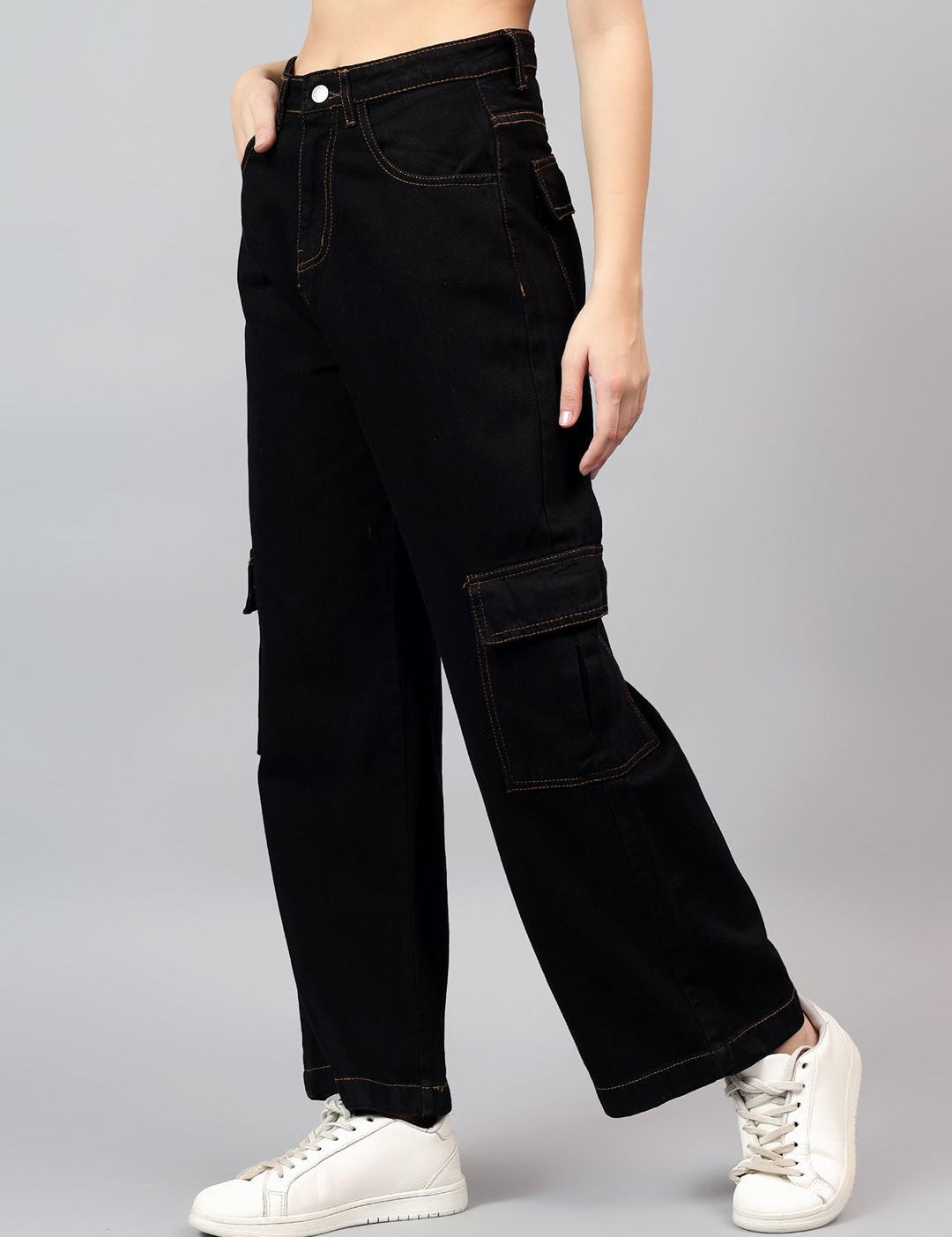 Kotty Women Straight Fit High-Rise Stretchable Jeans