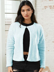 Kotty Women Round Neck Front-Open Sweatshirt