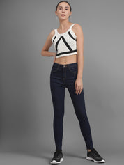 Kotty Women Navy Blue Super Skinny Fit Mid-Rise Clean Look Jeans