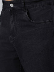 Kotty Men Black Stretchable Cotton Jeans