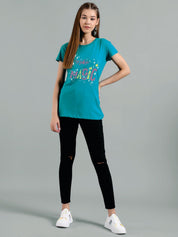 Kotty Typography Printed Cotton T-shirt