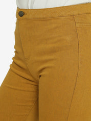 Kotty Women Mustard Skinny Fit High-Rise Clean Look Jeans
