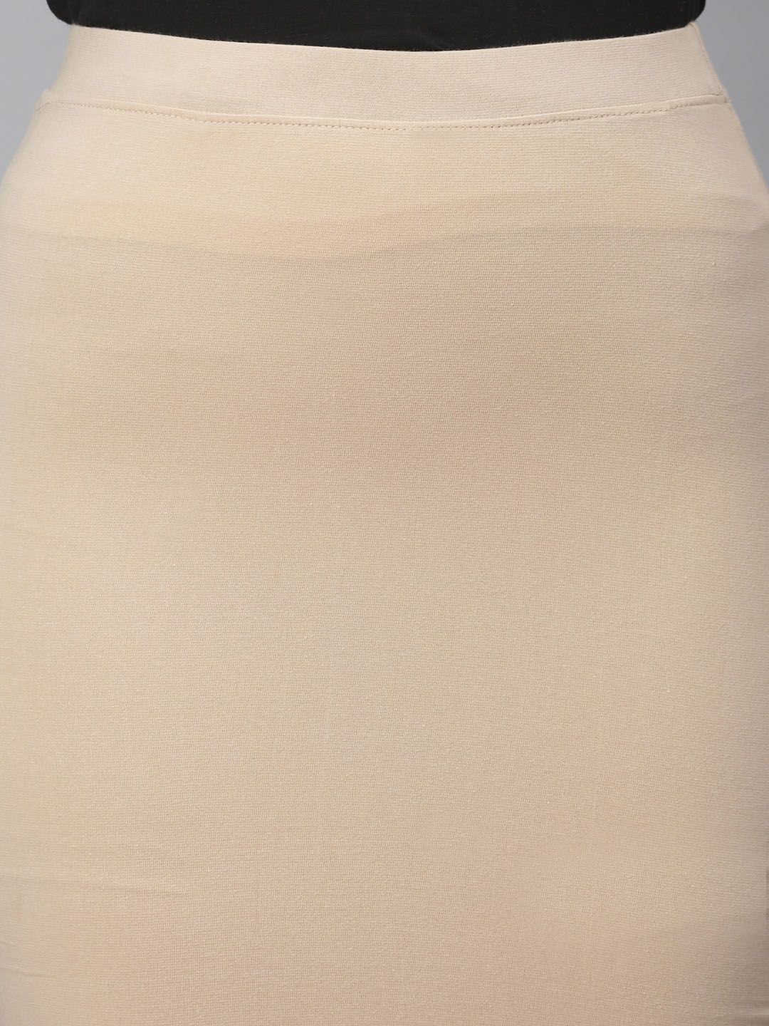 Kotty Women Beige Solid Pencil Knee-Length Skirt