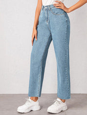 Kotty Women Straight Fit High-Rise Light Shade Stretchable Cotton Lycra Blend Jeans