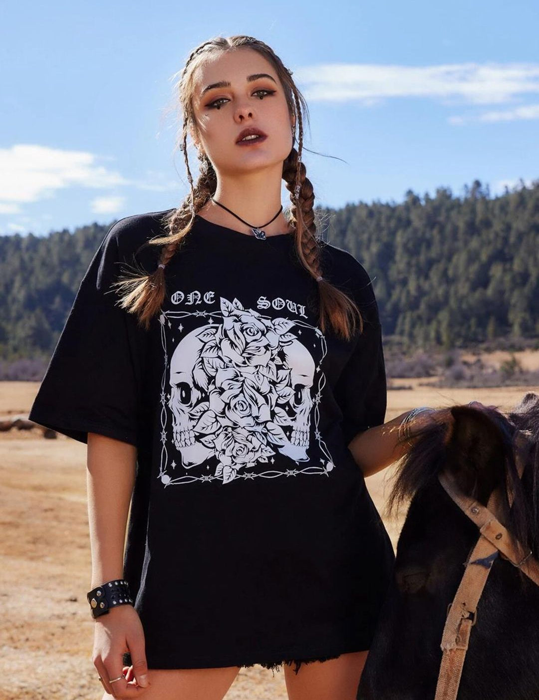 Kotty Graphic Printed Oversize Cotton T-shirt