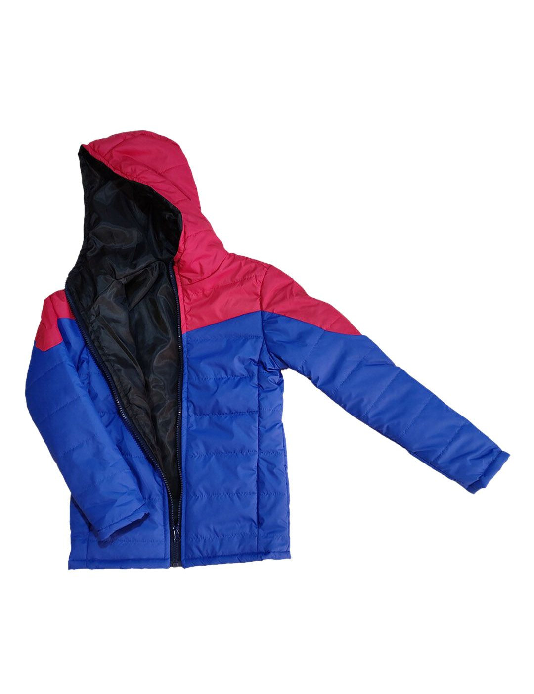 Kotty Boys Blue Red Colourblocked Puffer Jacket