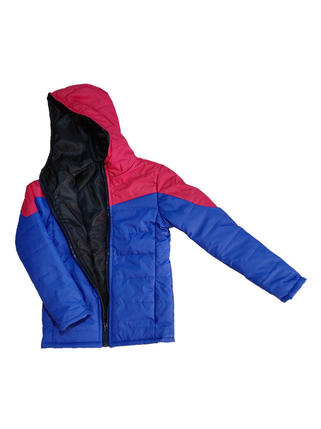 Kotty Boys Blue Red Colourblocked Puffer Jacket