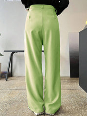 Kotty Women Easy Wash Pleated Mid-Rise Parallel Trousers