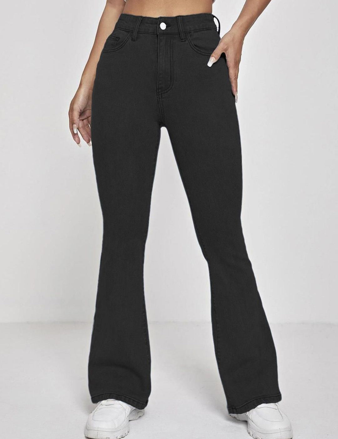 Kotty Women Bootcut High-Rise Clean Look Stretchable Jeans