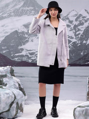 Kotty Notched Lapel Collar Single Breasted Overcoat