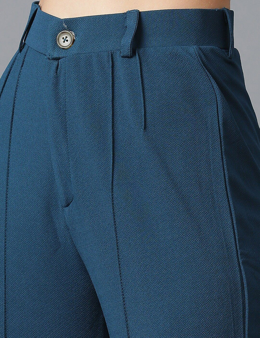 KOTTY BIZwear Green Shawl Neck Coat With Trousers